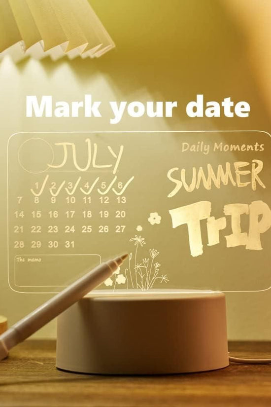 3d Acrylic Writing Board with Pen and Light