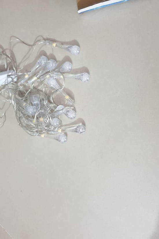String Lights for Decoration - 14 LED Rain Drop Fairy Lights Waterproof Indoor Outdoor for Home Decoration
