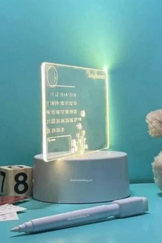 3d Acrylic Writing Board with Pen and Light